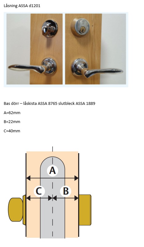 basdörr låskista